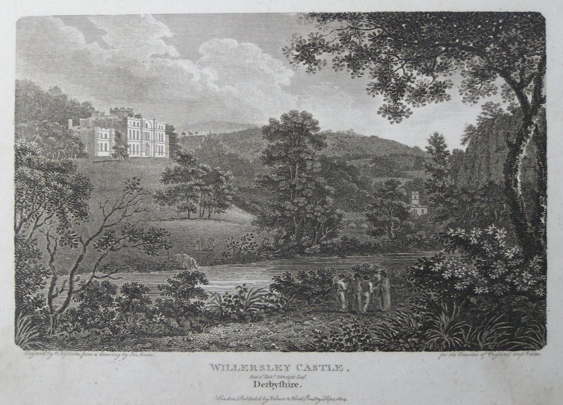 Print - Willersley Castle Seat of Richard Arkwright Esqr, Derbyshire. - Cooke