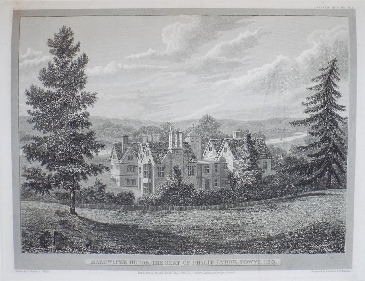 Print - Hardwicke House, the Seat of Philip Lybbe Powys, Esq. - Skelton