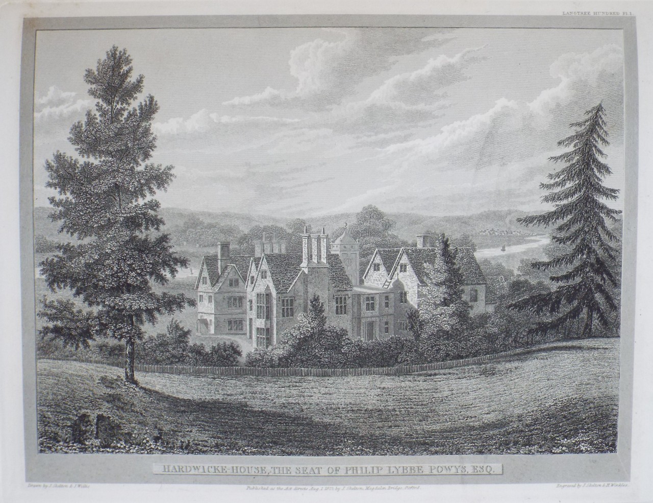 Print - Hardwicke House, the Seat of Philip Lybbe Powys, Esq. - Skelton