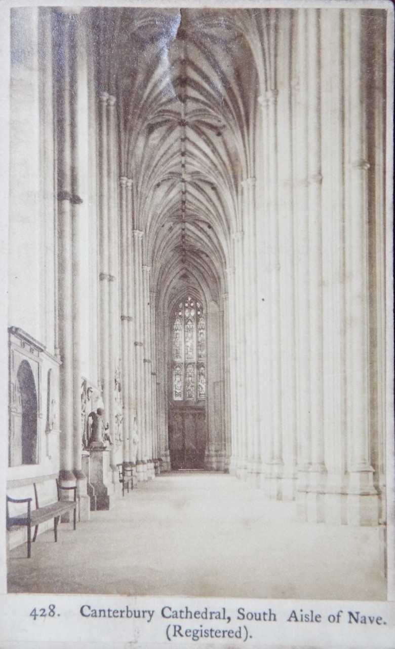 Photograph - Canterbury Cathedral, South Aisle of Aisle.