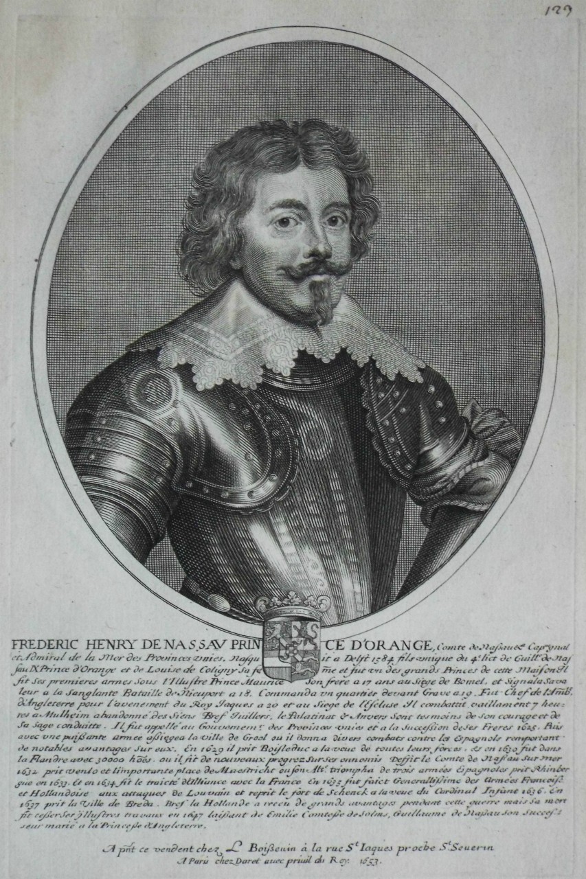 Print - Frederic Henry de Nassau Prince d'Orange