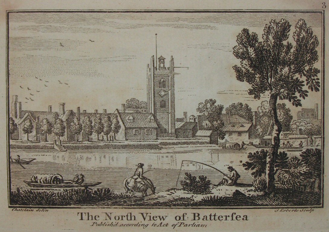Print - The South West View of Battersea - Roberts
