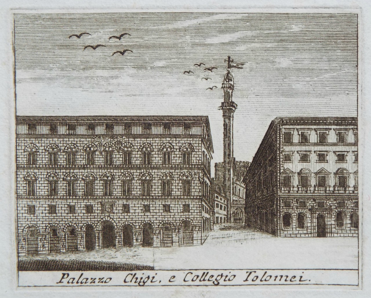 Print - Palazzo Chigi, e Collegio Tolomei