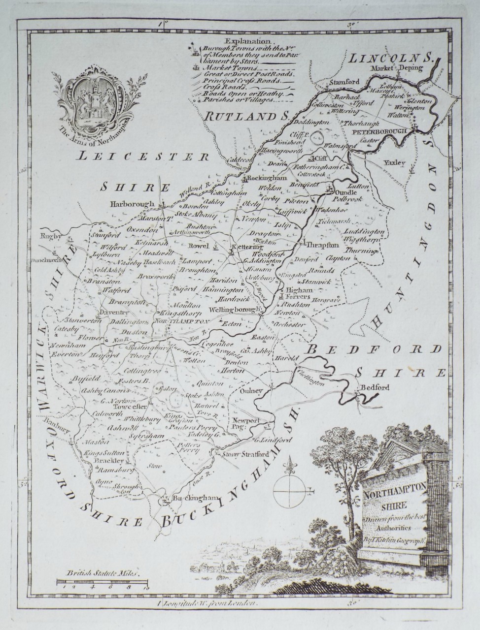 Map of Northamptonshire