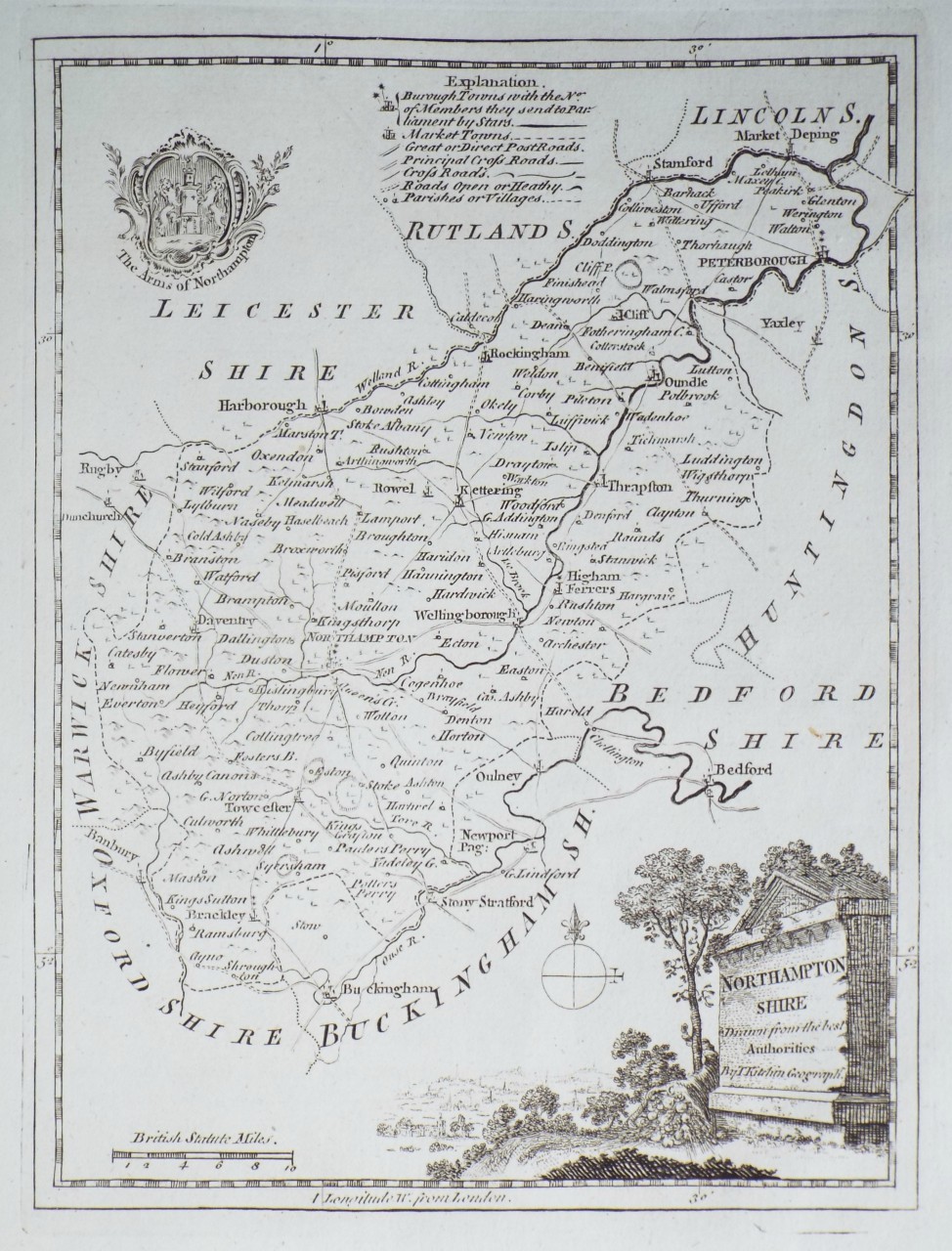 Map of Northamptonshire