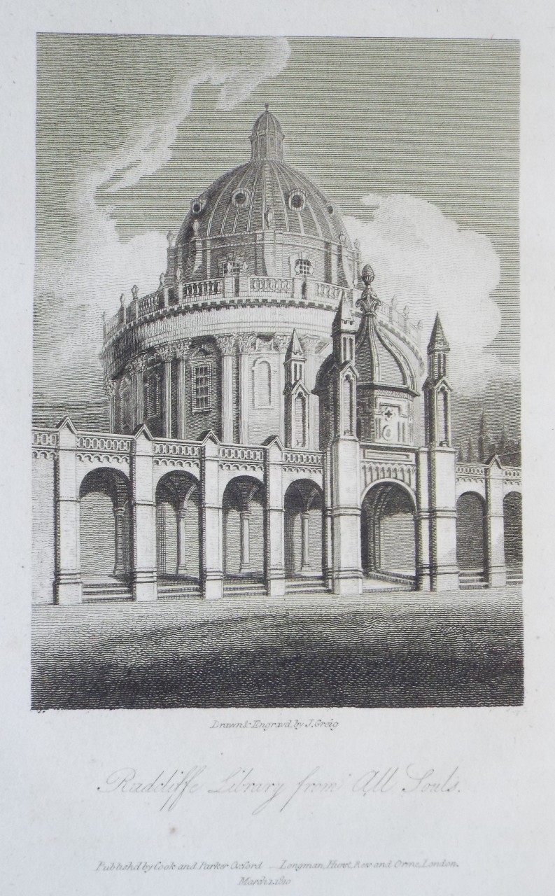 Print - Radcliffe Library from All Souls. - Greig