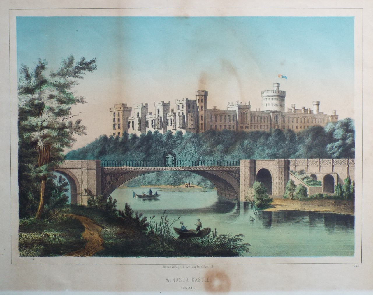 Lithograph - Windsor Castle (England)