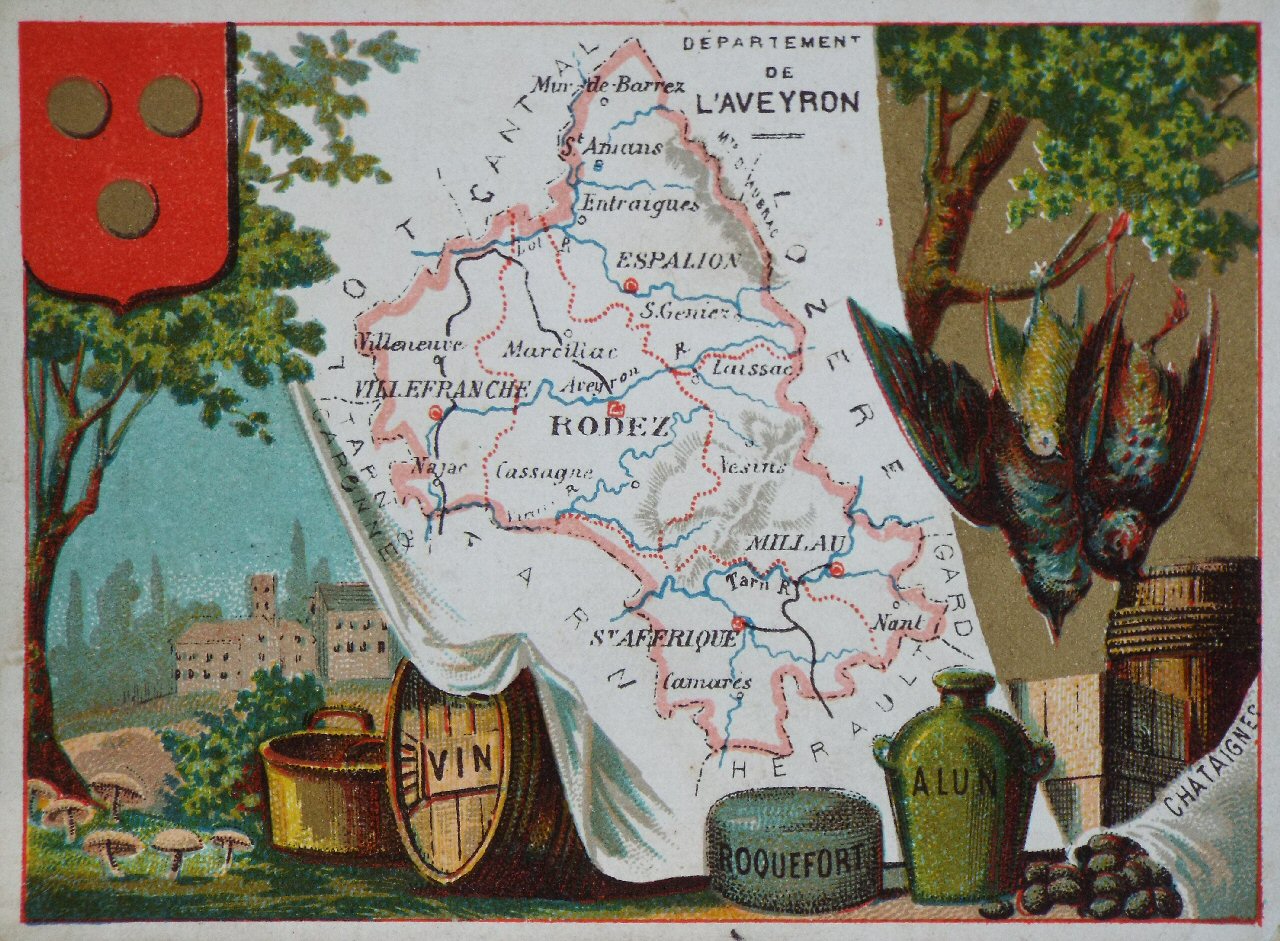 Map of Aveyron