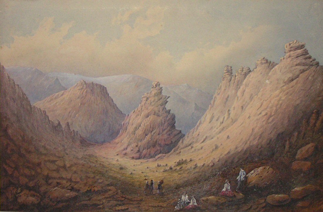 Watercolour - Valley of the Rocks near Linton