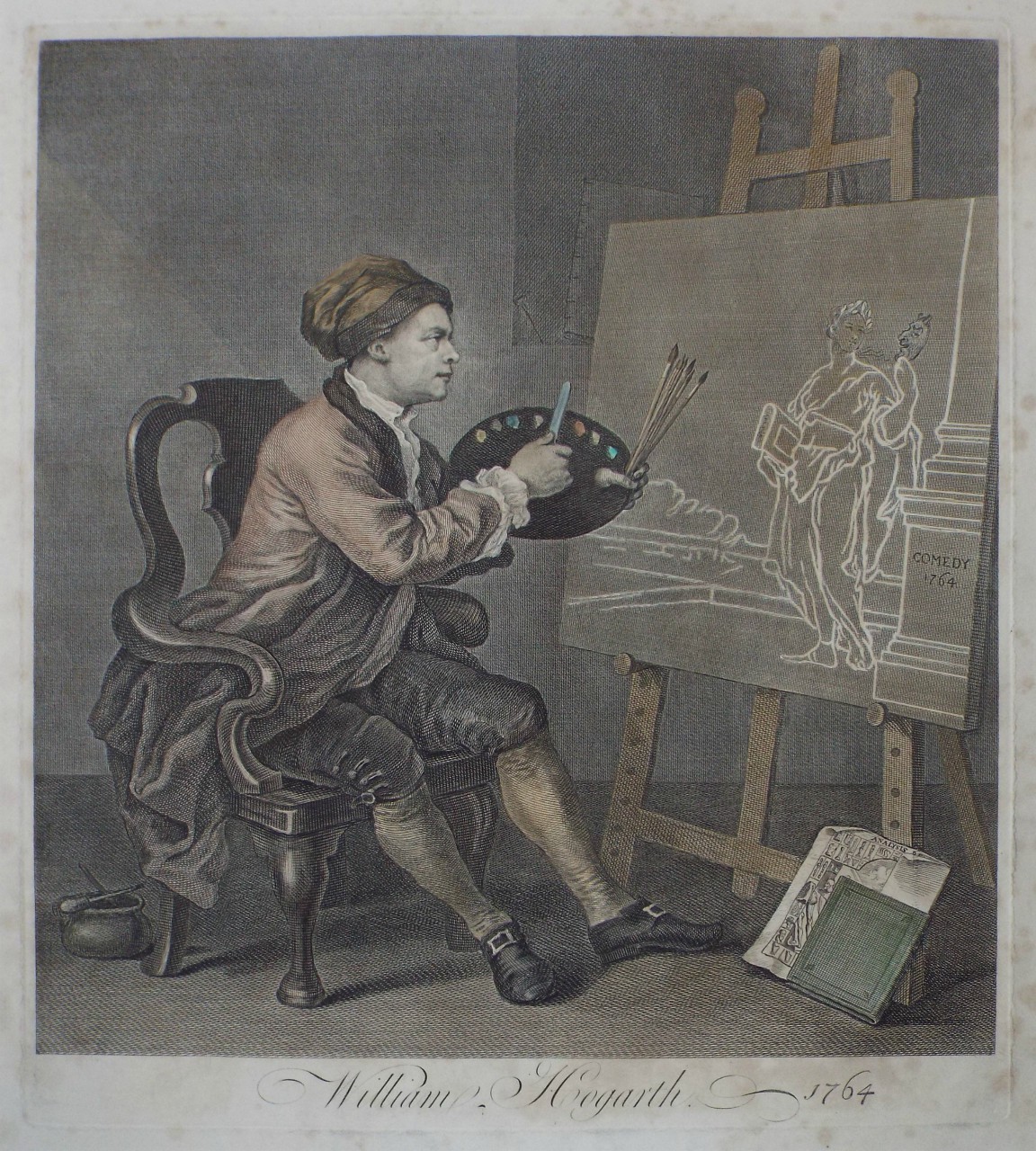 Print - William Hogarth. 1764 - Hogarth