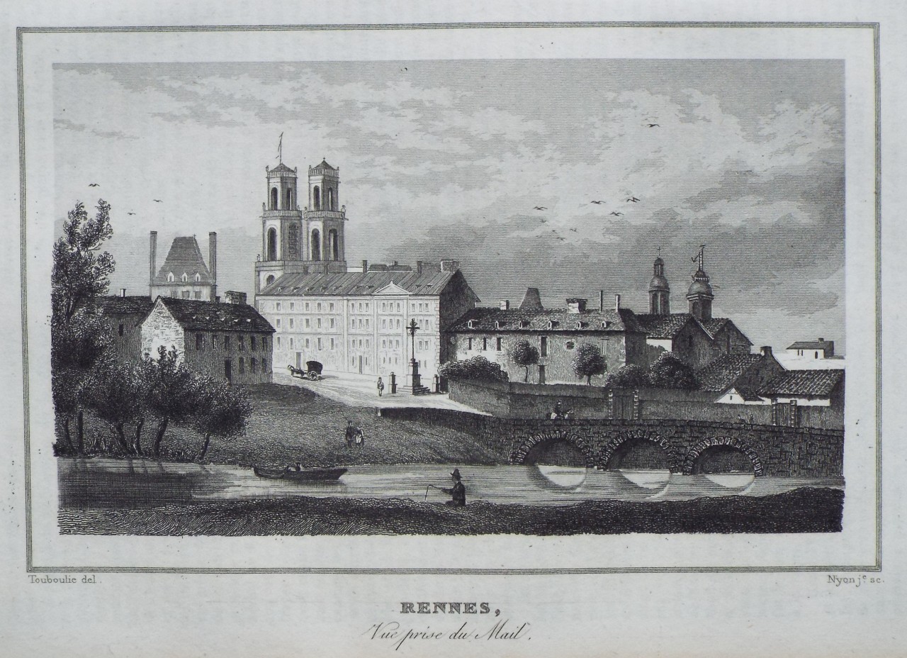 Print - Rennes, Vue prise du Mail. - 