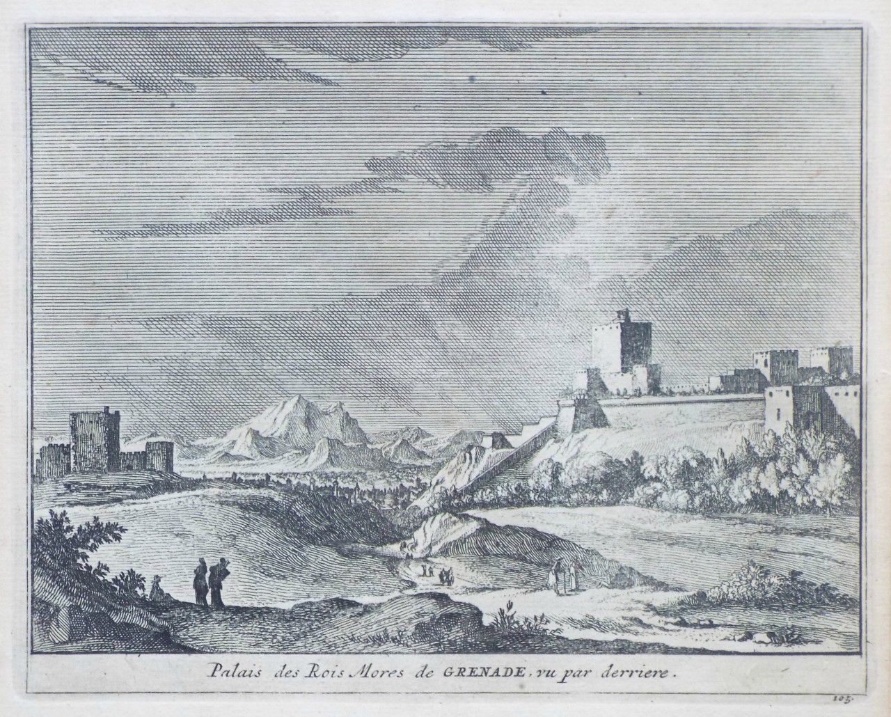 Print - Palais de Ros Meres de Grenade, vue par derriere.