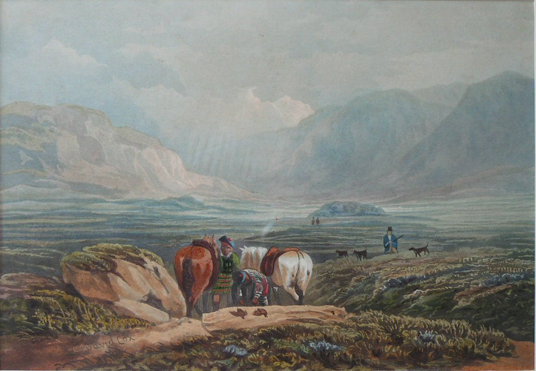 Aquatint - (Scene near Balquhidder North Britain)