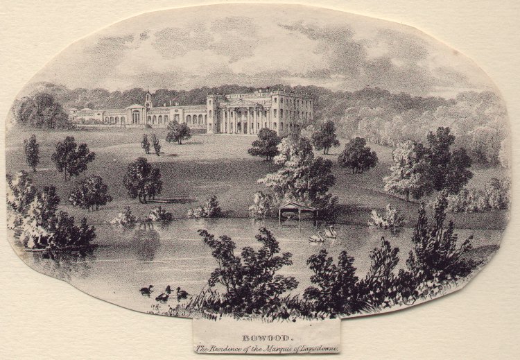 Lithograph - Bowood. The Residence of the Marquis of Lansdown