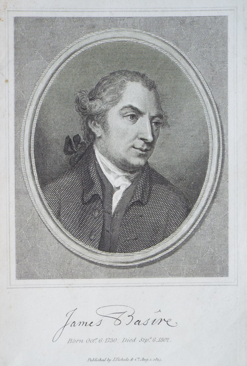 Print - James Basire Born Octr. 6 1730; Died Septr. 6 1802.