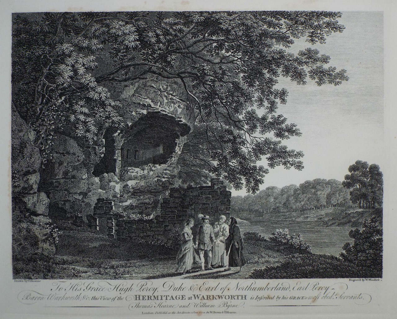 Print - Hermitage at Warkworth - Woollett