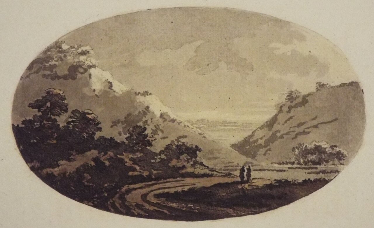 Aquatint - Pass, opening into Vale of Usk - Gilpin
