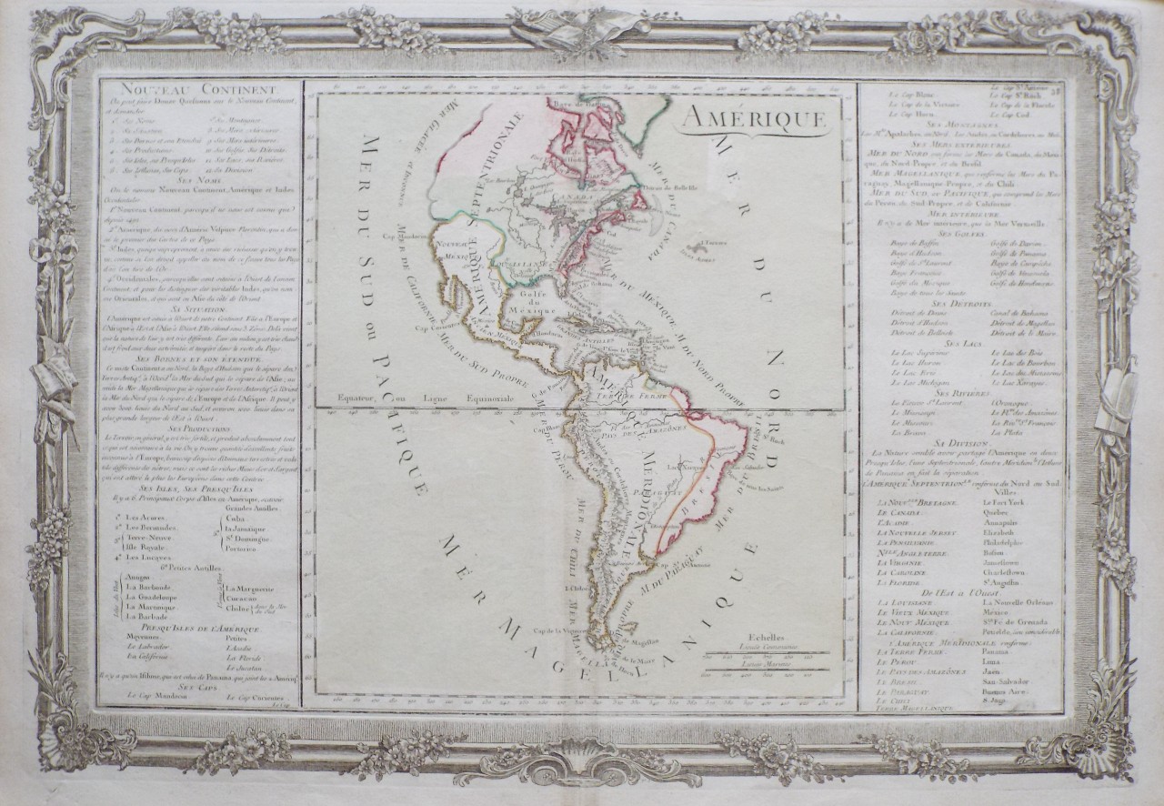 Map of North and South America