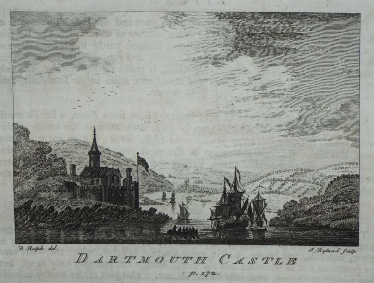 Print - Dartmouth Castle p.172. - Ryland