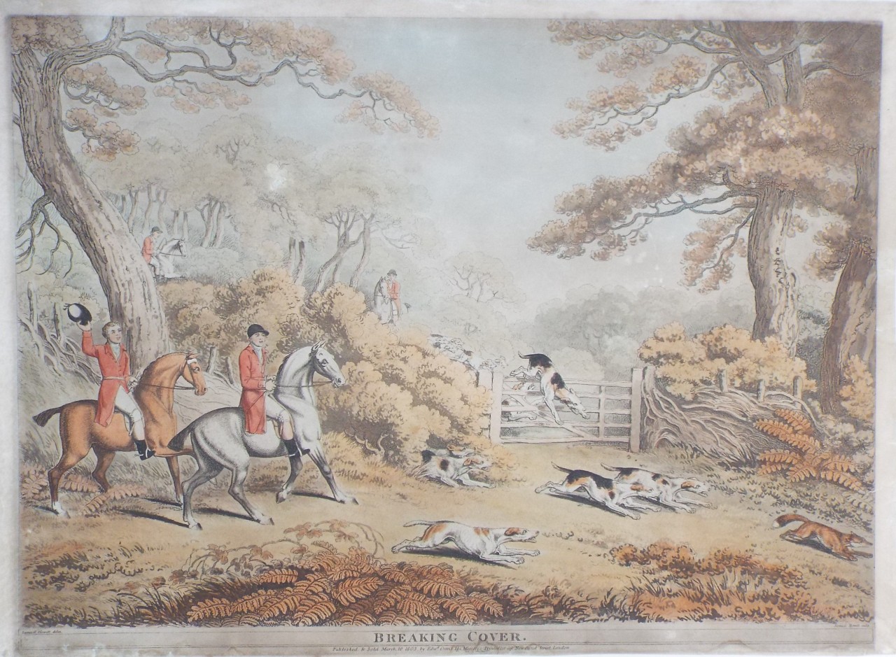 Aquatint - Breaking Cover. - Howitt