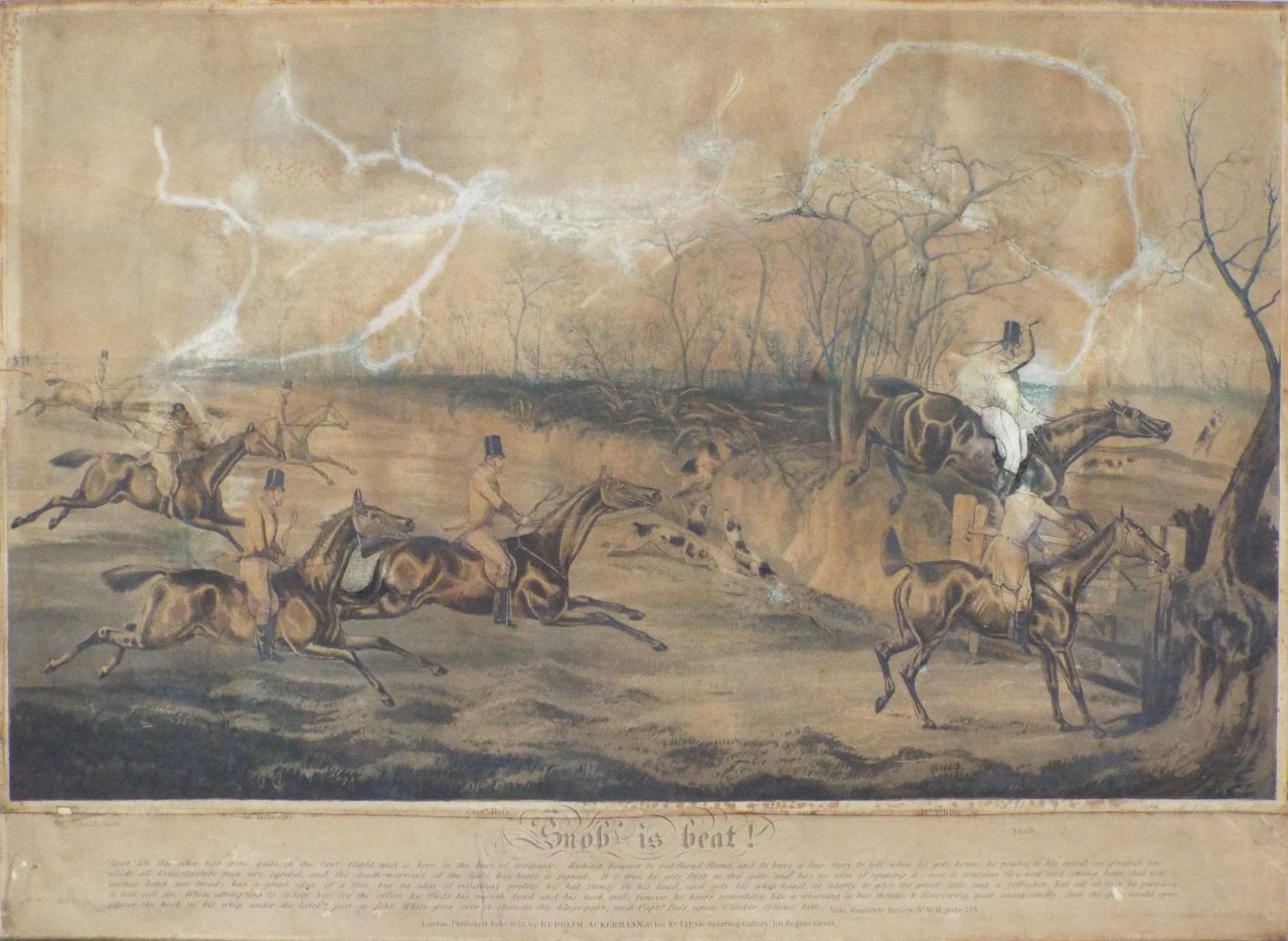 Aquatint - The Quorn Hunt Plate V. Snob is beat! - Lewis