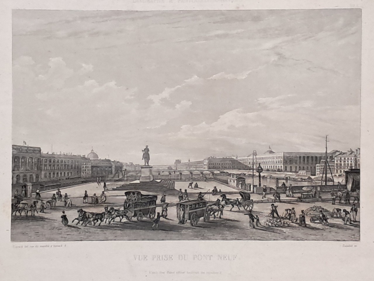 Aquatint - Vue Prise du Pont Neuf - 