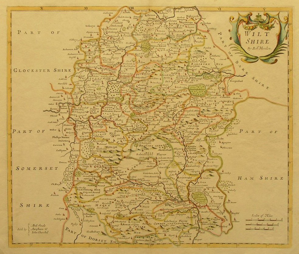 Map of Wiltshire - Morden