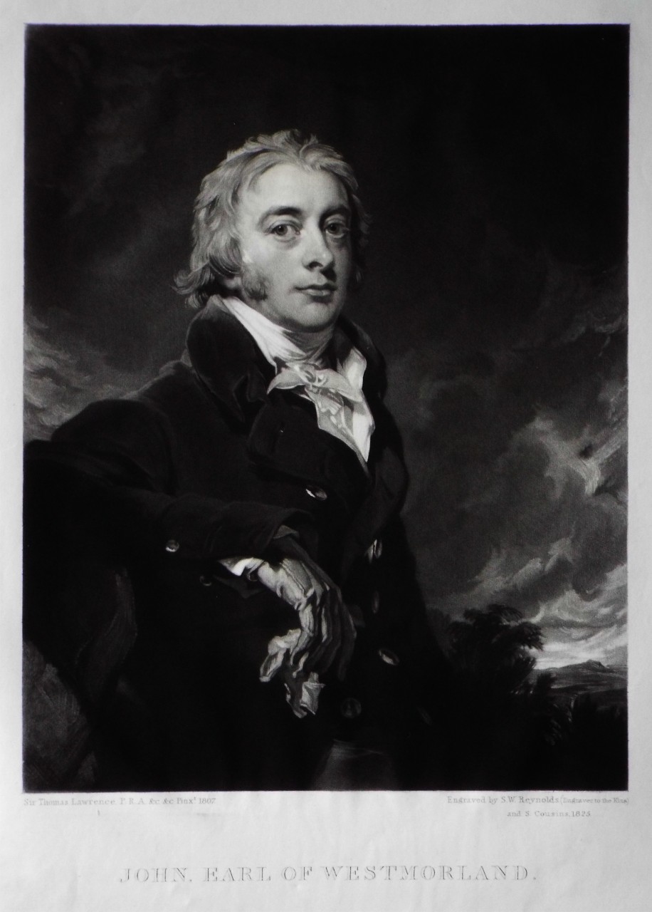 Mezzotint - John, Earl of Westmorland. - Reynolds