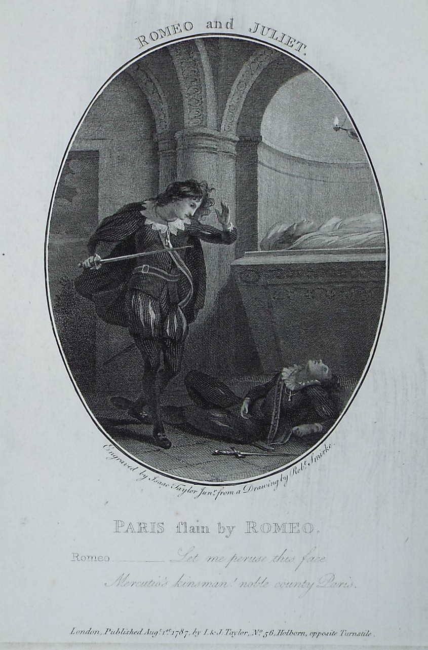 Print - Romeo and Juliet. Paris slain by Romeo. - Taylor