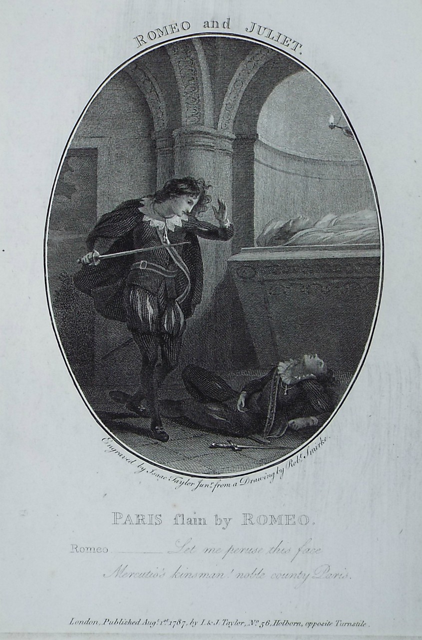 Print - Romeo and Juliet. Paris slain by Romeo. - Taylor
