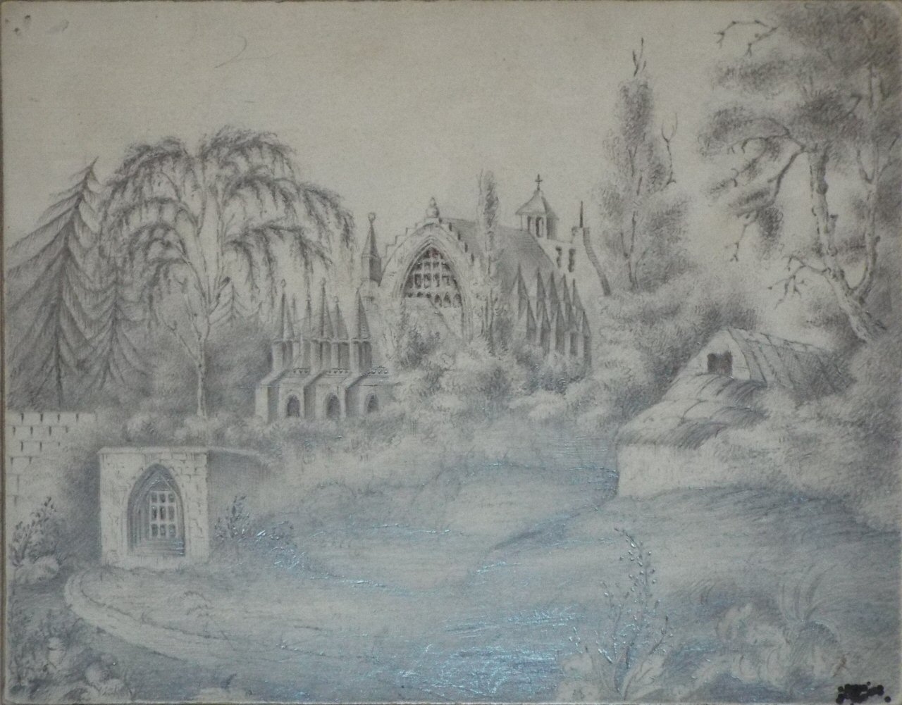 Pencil sketch - Roslin Chapel near Edinburgh