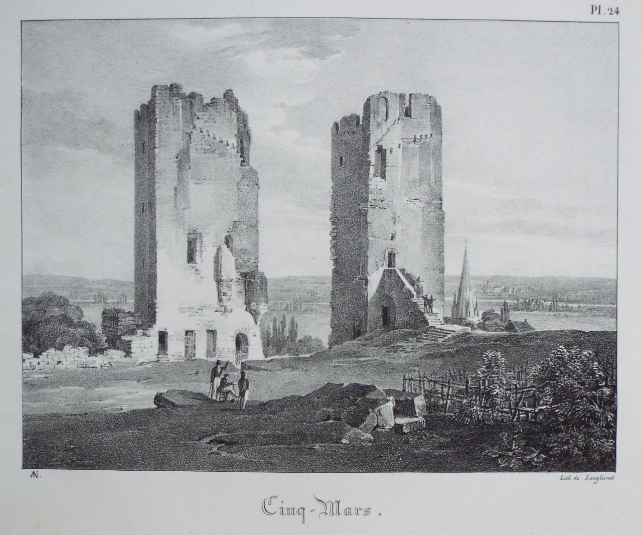 Lithograph - Cinq-Mars.