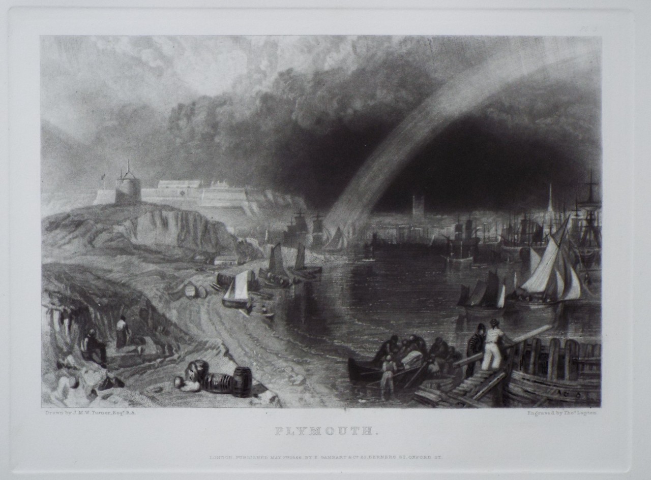 Steel mezzotint - Plymouth. - Lupton