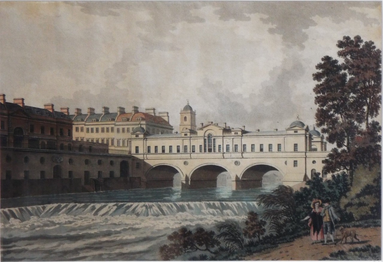 Aquatint - Pulteney Bridge, Bath - Malton