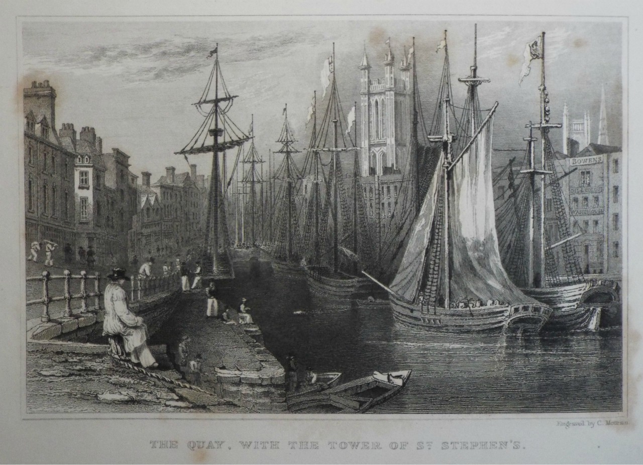 Print - The Quay, with the Tower of St. Stephen's. - Mottram