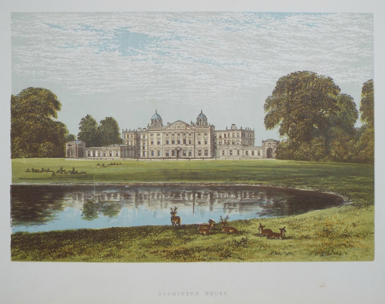 Chromo-lithograph - Badminton House.