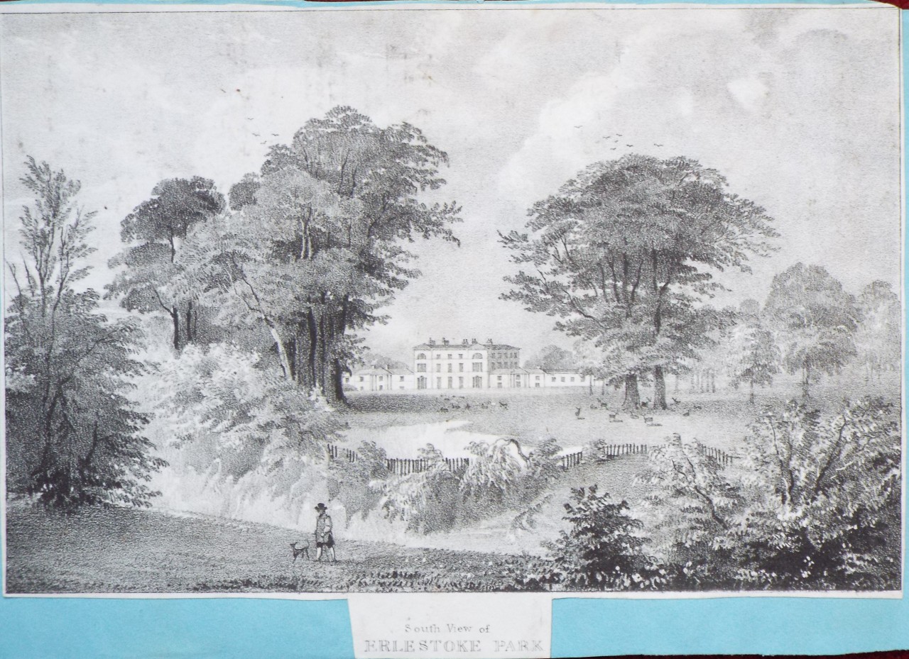 Lithograph - South View of Erlestoke