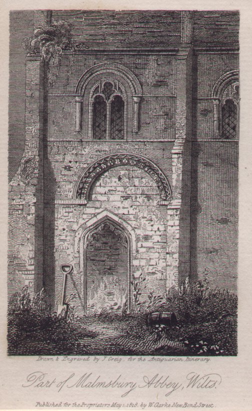 Print - Part of Malmsbury Abbey, Wilts - Greig