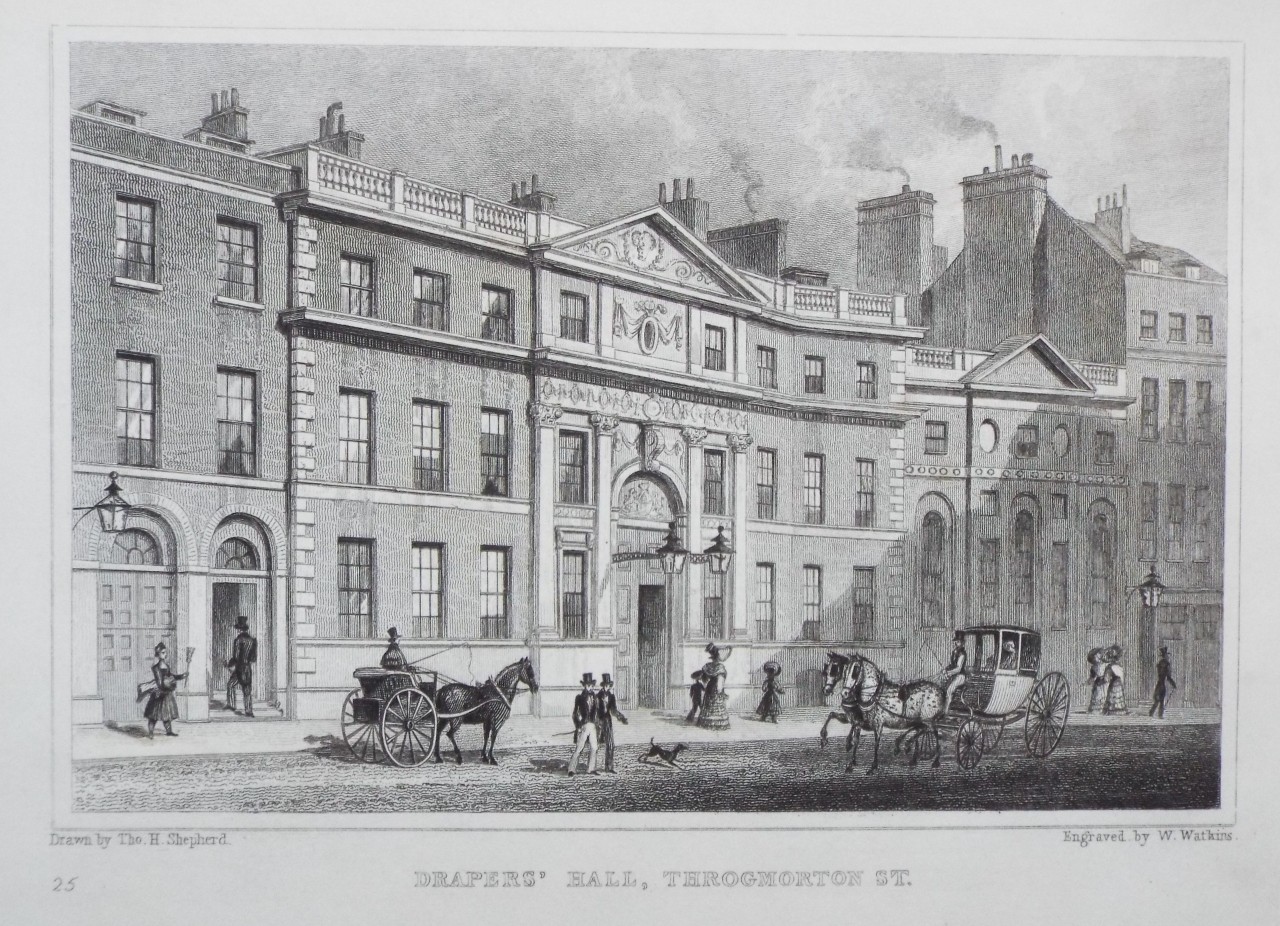 Print - Drapers' Hall, Throgmorton St. - Watkins
