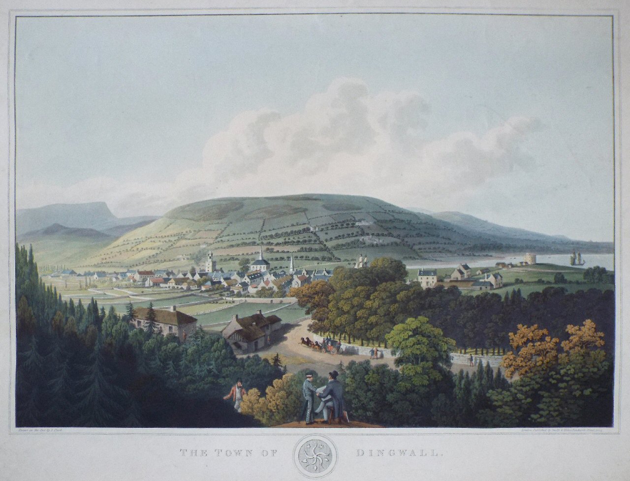 Aquatint - The Town of Dingwall. - Clark