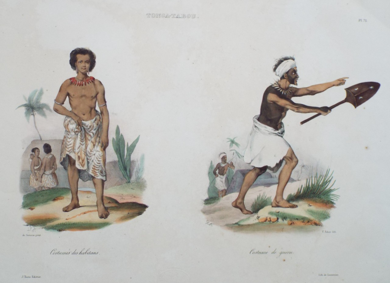 Lithograph - Tonga-Tabou. - Adam