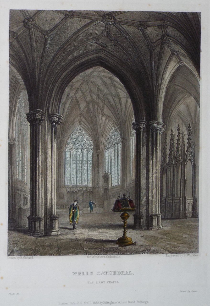 Print - Wells Cathedral. The Lady Chapel - Winkles