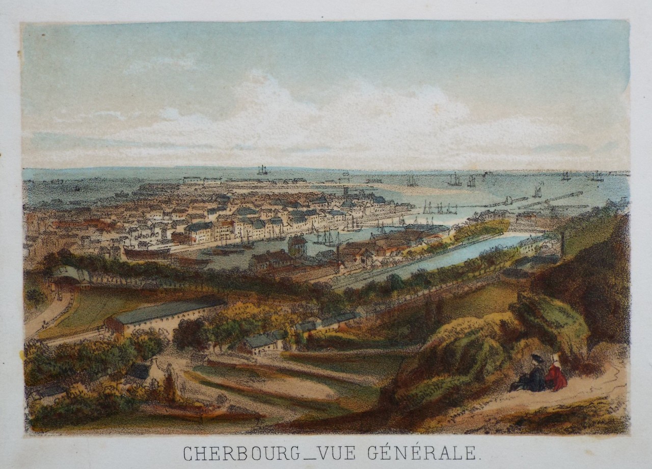 Lithograph - Cherbourg - Vue Generale.