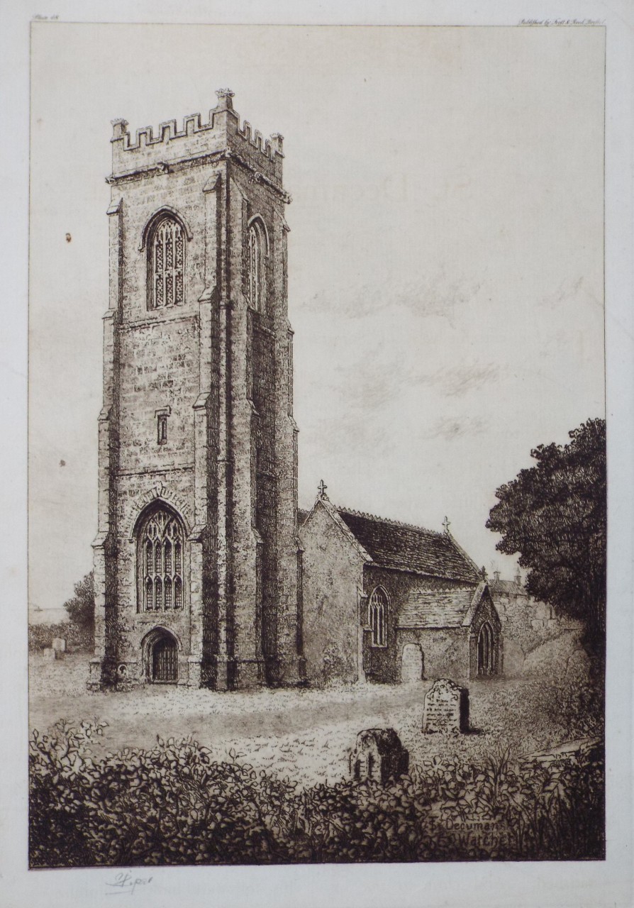 Etching - St. Documan's, Watchet - Piper