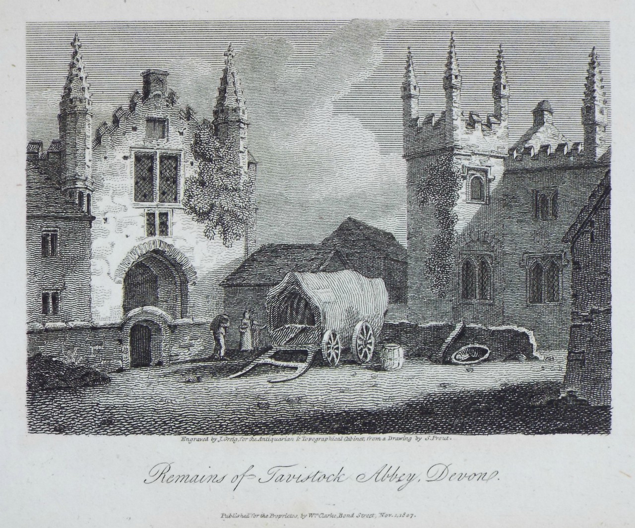 Print - Remains of Tavistock Abbey, Devon. - Greig