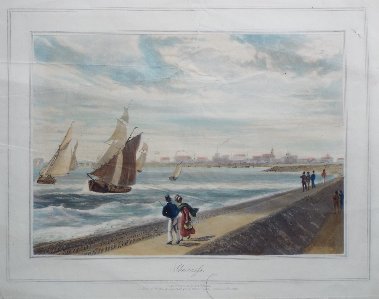 Aquatint - Sheerness. - Daniell