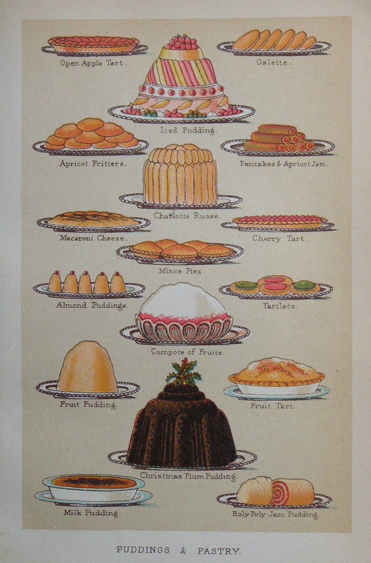 Chromolithograph - Puddings & Pastry