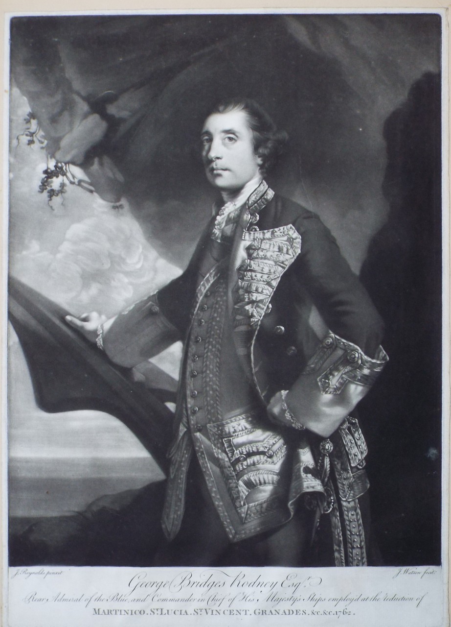 Mezzotint - George Bridges Rodney Esqr, - Watson