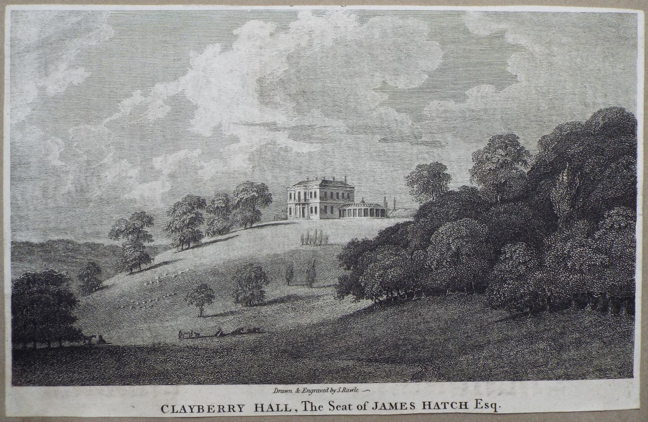 Print - Clayberry Hall, The Seat of James Hatch Esq. - Rawle