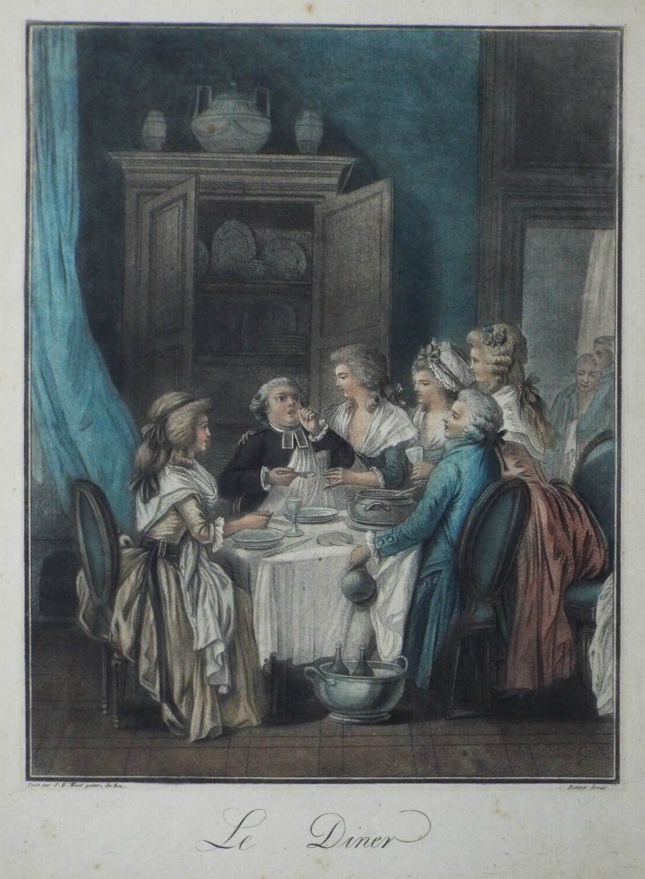 Aquatint - Le Diner. - 